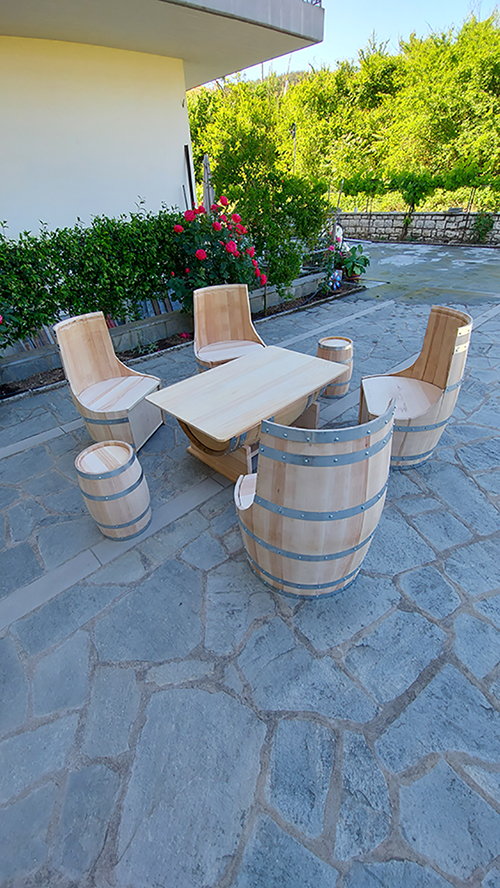 Cut barrels, chairs - armchairs