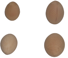 Wooden eggs