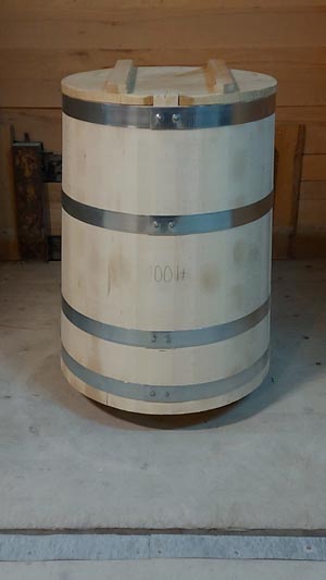 Beech wood bucket for use in pickles and olives in brine(100lt)