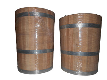 Barrel in bucket shape for lagumes or roasted nuts. Dimensions (height x width  x bottom):  52cm x 37cm x 32cm, 47cm x 37cm x 32cm, 40cm x 32cm x 28cm, 33cm x 33cm x 28cm or dimensions of your choice