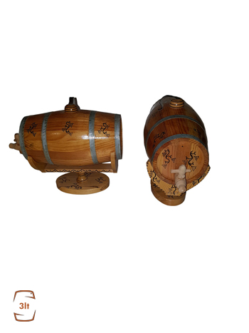 Barrel with rotated base 3L. Dimensions (height x width):  28cm x 12cm