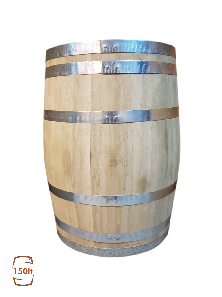 Oak barrel 150 liter for wine and tsipouro. Proportions: 75x54.
