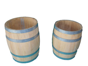 Barrels open for pots, pulses or nuts. Dimensions of your choice.