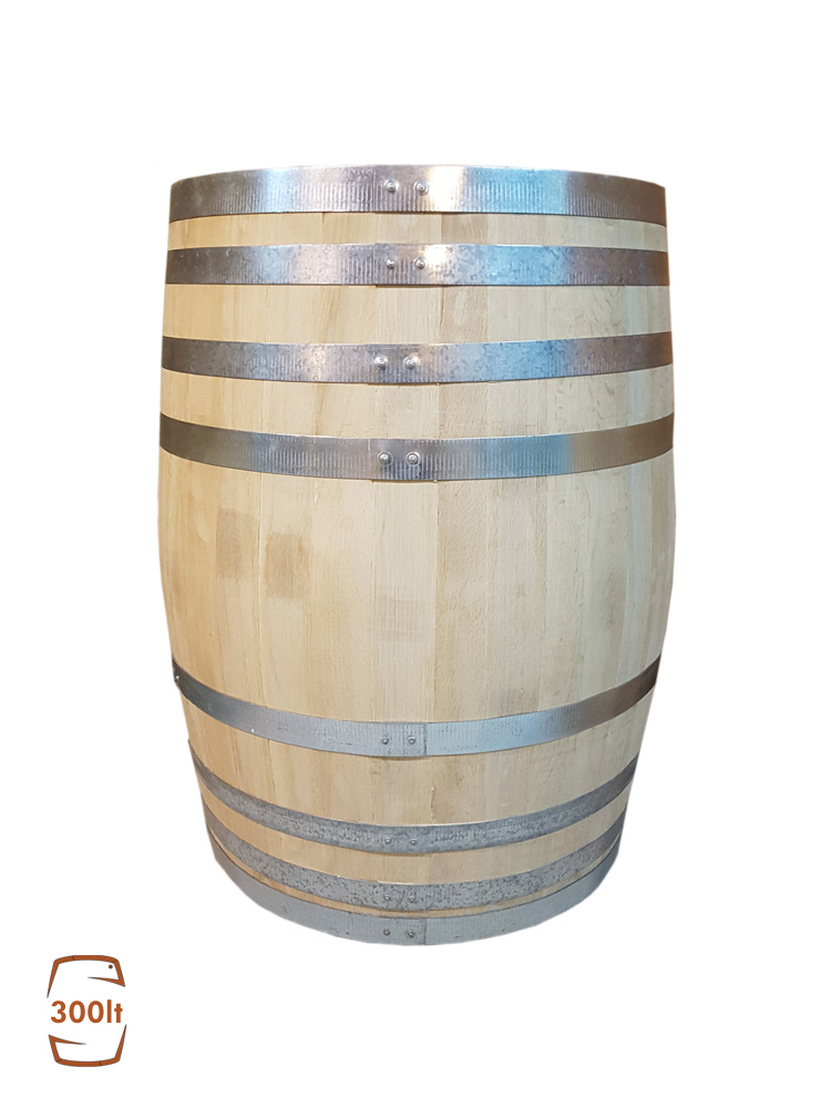 Oak barrel 300 liter for wine and tsipouro. Proportions: 95x66.