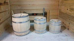 Cheese barrel (feta). Dimensions (Height x Head Width): 52cm x 40cm, 47cm x 36cm, 42cm x 32cm, 33cm x 30cm